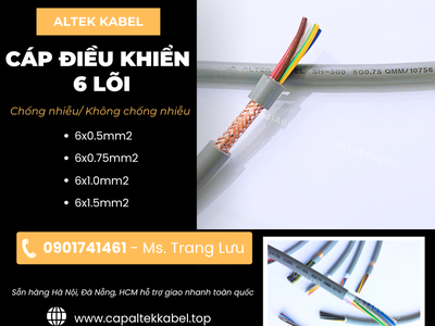 Cáp điều khiển 6x0.5/6x0.75/6x1.0/6x1.5 Altek Kabel 2
