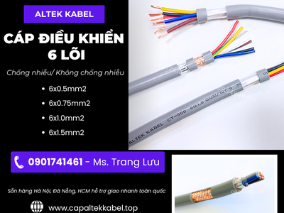 Cáp điều khiển 6x0.5/6x0.75/6x1.0/6x1.5 Altek Kabel 3
