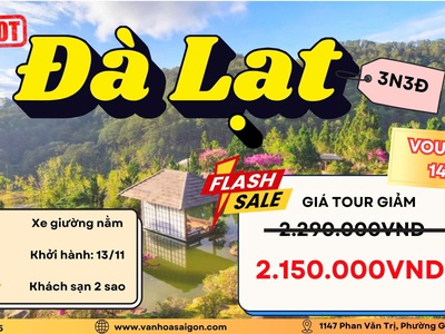 SGC Tourist - Du lịch Đà Lạt 3N3Đ - FLASH SALE 0