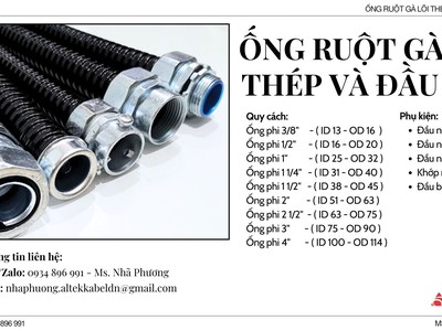 Ống Ruột Gà Phi 32 Đà Nẵng, Hồ Chí Minh Kèm Phụ Kiện 1