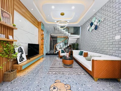 Nhà mới đẹp ở liền - 5PN,4 Tầng BTCT - Hẻm oto 2 mặt cực thoáng 1