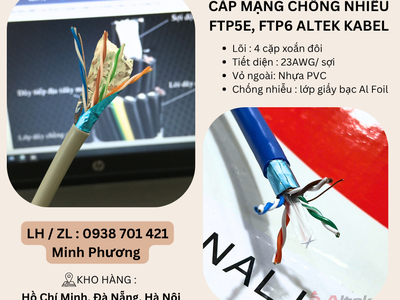 Cáp mạng chống nhiễu FTP5e, FTP6 Altek Kabel Đà Nẵng, Hà Nội, Hồ Chí Minh 3