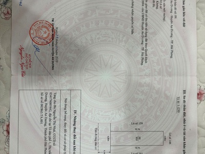 Bán đất 92,6m2 mt 4,95m đường nhựa tổ 6 tt.an dương - giá: 3,x tỷ 0