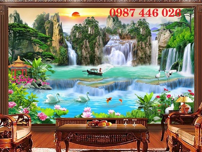 Gạch tranh thác nước HP08273 2