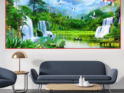 Gạch tranh thác nước HP08273 1