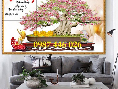 Tranh gạch men hoa anh đào HP0283 2