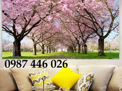 Tranh gạch men hoa anh đào HP0283 4