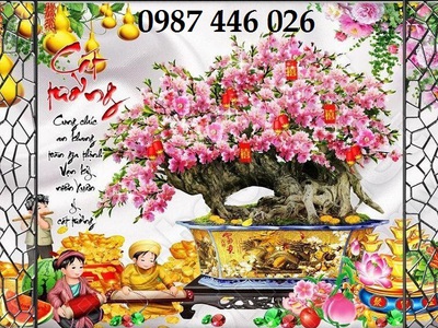 Tranh gạch men hoa anh đào HP0283 7