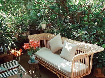 Ghế sofa mây tự nhiên tay xòe 3