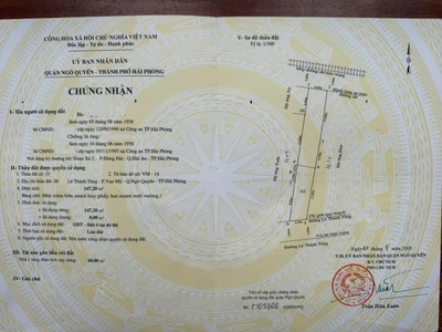 Cần bán lô đất 147m2 mặt đường Lê Thánh Tông, phường Ngô Quyền, Tp Hải Phòng 3