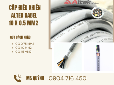 Cáp điều khiển chống nhiễu 10x0.5, 10x0.75, 10x1.5 Altek Kabel Hà Giang, Gia Lai 2
