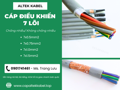 Cáp điều khiển 7x0.5/7x0.75/7x1.0/7x1.5 Altek Kabel 2