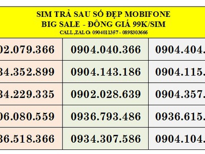 Xả kho số trả sau mobifone - số đẹp giá rẻ 10