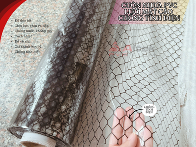 PVC Lưới Mắt Cáo Chống Tĩnh Điện   Bảo Vệ Thiết Bị, Giảm Rủi Ro Hiệu Quả 0