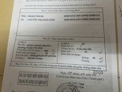 Bán nhà ngay sân bay tân bình 60m2 giá 11tỷ giá tốt nhất tháng 11/2025 1