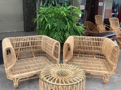 Bộ bàn ghế sofa đơn mây 1