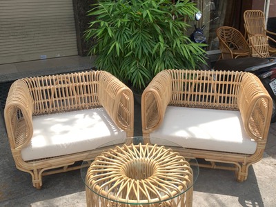 Bộ bàn ghế sofa đơn mây 2