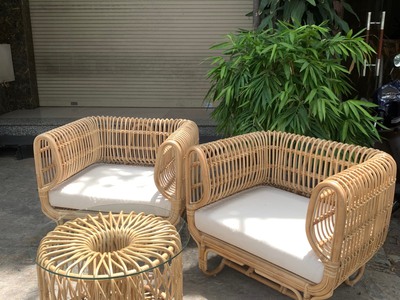 Bộ bàn ghế sofa đơn mây 3