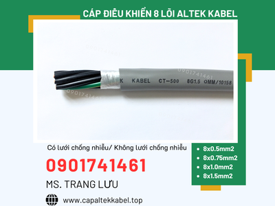 Cáp điều khiển 8x0.5/8x0.75/8x1.0/8x1.5 Altek Kabel 2