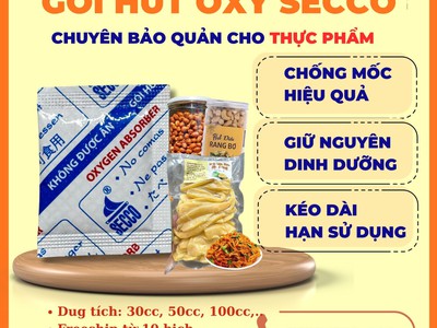 Gói Chống Mốc - Gói Hút Oxy Secco Bảo Quản Thực Phẩm 0