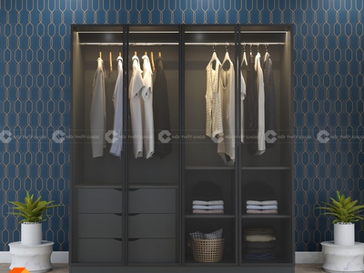 Tủ Quần Áo Cánh Kính Cánh Mở Hiện Đại   TAK02 0