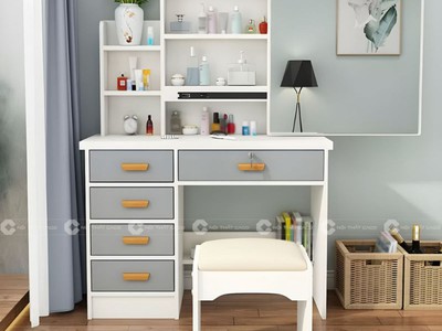 Bàn Trang Điểm Gỗ Công Nghiệp MDF Thanh Lịch, Hiện Đại - BTD010 0