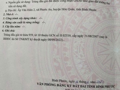 Cần bán 5 sào đất xã  phước an   hớn quản - bình phước 2