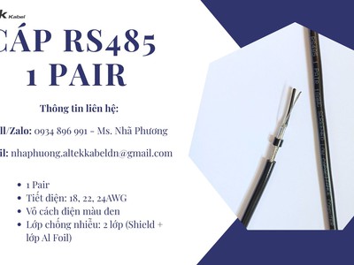 Cáp Tín Hiệu Rs485 1 Pair 24 Awg Atek Kabel 2