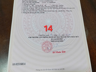 Chính chủ cần bán lô đất bầu chinh cũ giờ thuộc xã kim long mới vị trí đẹp 0