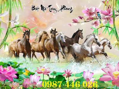 Gạch tranh mã đáo thành công HP02234 8