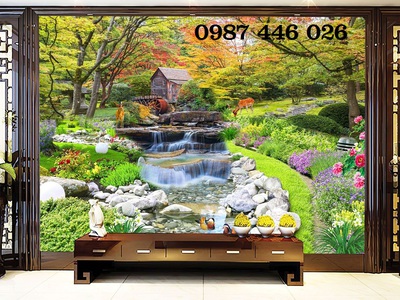 Gạch tranh phong cảnh, tranh ốp tường 3d đẹp HP9823 5