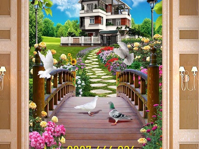 Gạch tranh phong cảnh, tranh ốp tường 3d đẹp HP9823 6