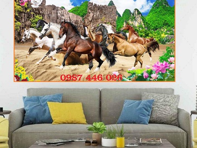 Gạch tranh mã đáo thành công HP02234 1