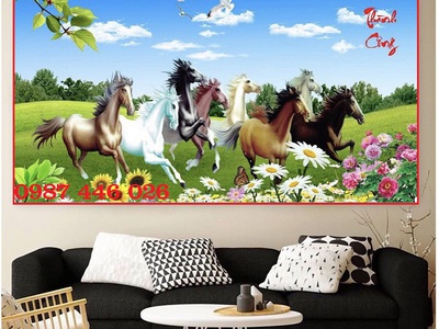 Gạch tranh mã đáo thành công HP02234 2