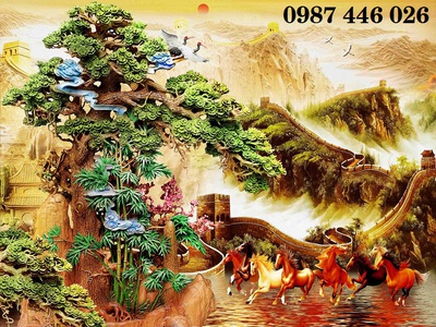 Gạch tranh mã đáo thành công HP02234 3