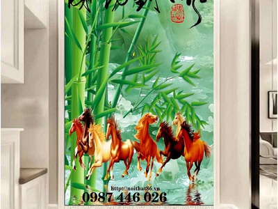 Gạch tranh mã đáo thành công HP02234 4