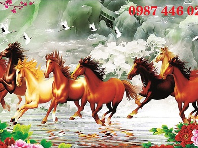 Gạch tranh mã đáo thành công HP02234 5