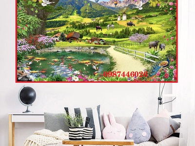 Gạch tranh phong cảnh, tranh ốp tường 3d đẹp HP9823 2