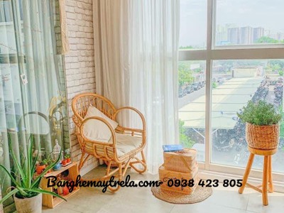 Bộ bàn ghế mây uống trà 0