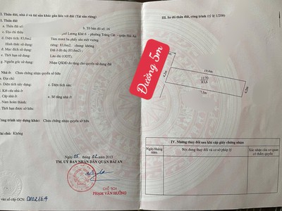 Cần bán lô đất đẹp ngõ 162 Thành Tô, Tràng Cát 83m2 giá chỉ 25tr/m2 0
