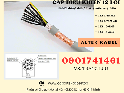 Cáp điều khiển 12x0.5/12x0.75/12x1.0/12x1.5 Altek Kabel 2