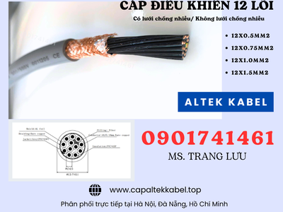 Cáp điều khiển 12x0.5/12x0.75/12x1.0/12x1.5 Altek Kabel 3