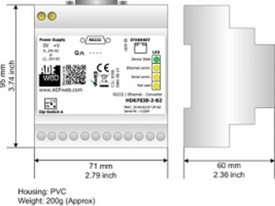 HD67038-2-B2: RS232/ Ethernet - Converter 0