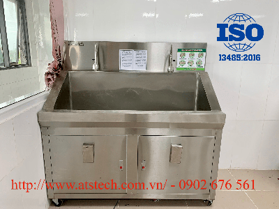 Bồn rửa tay tiệt trùng 2 vòi Bồn rửa tay y tế đặt hàng theo yêu cầu 0