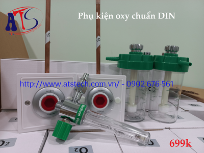 Lưu lượng kế kèm bình tách ẩm Oxy chuẩn DIN 0