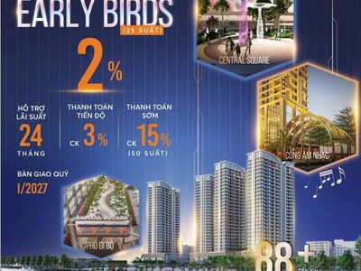 Căn góc 3pn t11  c6-1106 capital square 104,28m    80,6tr/m   2 mặt thoáng đông nam  giá từ 8,4 tỷ 3