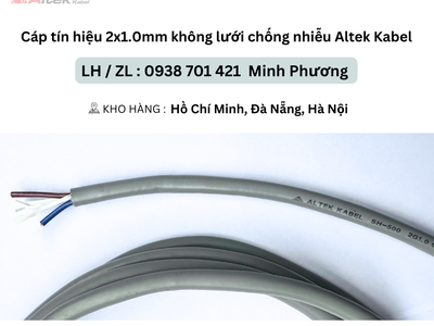 Cáp tín hiệu 2x1.0mm không lưới chống nhiễu Altek Kabel Đà Nẵng, Hà Nội, Bình Định 2