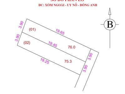 190m đất xóm ngoài - đông anh 1