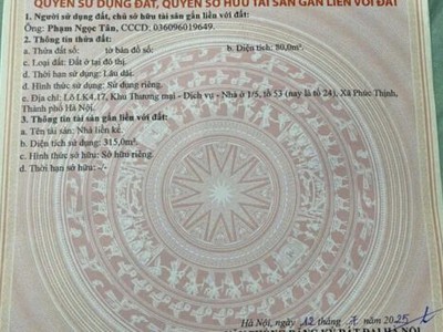 Bán căn biệt thự liền kề tại happy land đông anh, thị trấn đông anh  nay là xã phúc thịnh , hà nội 1