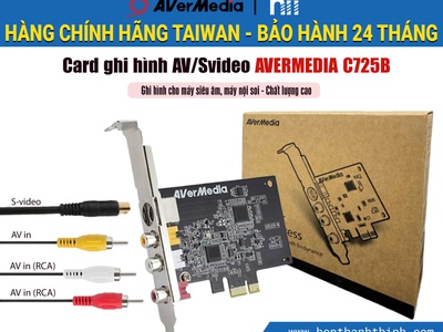 Card ghi hình AV, S-video chuẩn PCI-E AverMedia C725B 0
